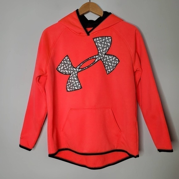 Under Armour Graphic UA Logo Hooded Sweatshirt Pink Size Small - Picture 6 of 6